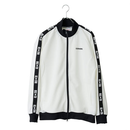 CONVERSE コンバース トラックジャケット 吸汗速乾 ロゴラインテープ ジャージ上 ジャージジャケット 運動 ジョギング ランニング スポーツ ペアルック メンズ レディース ユニセックス（0172280297）