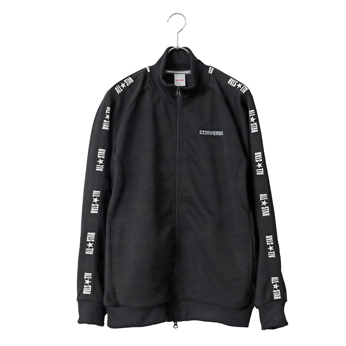 CONVERSE コンバース トラックジャケット 吸汗速乾 ロゴラインテープ ジャージ上 ジャージジャケット 運動 ジョギング ランニング スポーツ ペアルック メンズ レディース ユニセックス（0172280297）