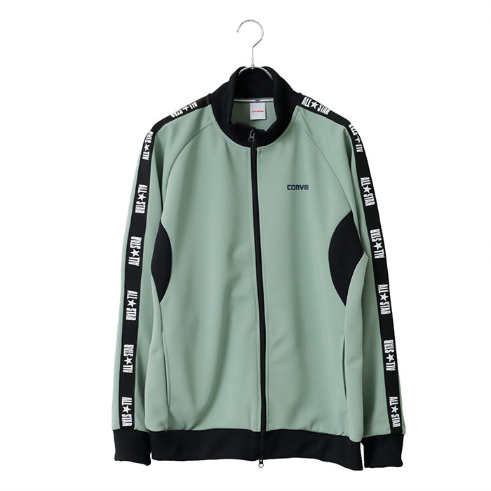 CONVERSE コンバース トラックジャケット 吸汗速乾 ロゴラインテープ ジャージ上 ジャージジャケット 運動 ジョギング ランニング スポーツ ペアルック メンズ レディース ユニセックス（0172280297）