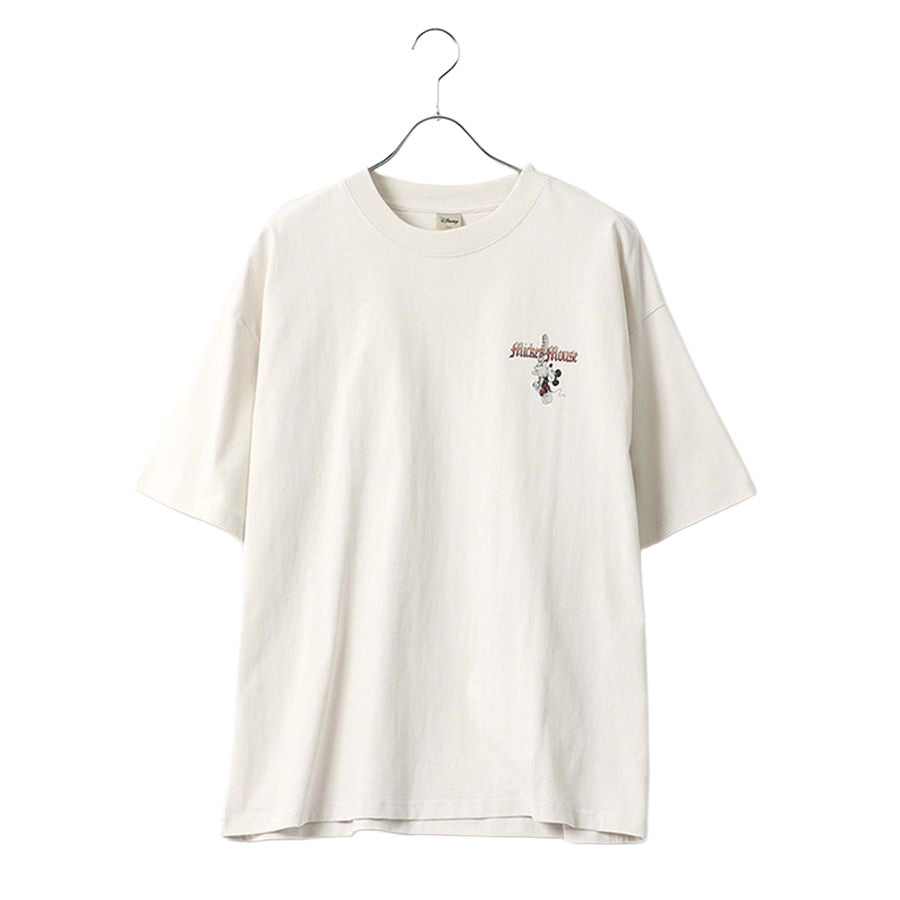 Disney ディズニー Tシャツ 半袖 メンズ レディース ユニセックス キャラクター 綿100％ 春夏 大きいサイズ ヴィンテージ風 プリント ティーシャツ ロック バンド ピグメント加工 ROCK（0112281249）