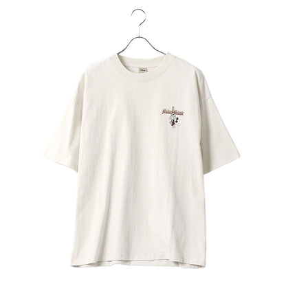 Disney ディズニー Tシャツ 半袖 メンズ レディース ユニセックス キャラクター 綿100％ 春夏 大きいサイズ ヴィンテージ風 プリント ティーシャツ ロック バンド ピグメント加工 ROCK（0112281249）