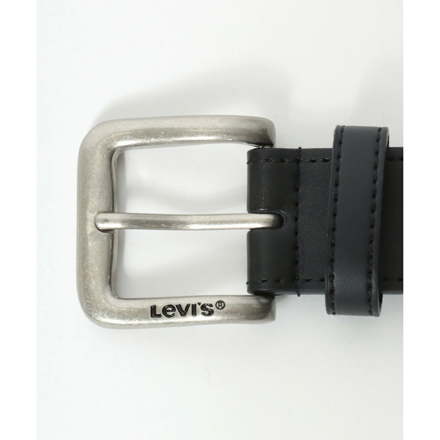 Levi's リーバイス 35mm ストレッチ ゴムメッシュベルト メンズ レディース ユニセックス ブランド ロゴ 穴なし 編み込みベルト 伸縮性 フィット感 バックル 刻印 ジーンズ おしゃれ 小物 全長約113cm