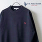 U.S. POLO ASSN. ユーエスポロアッスン ニット セーター メンズ レディース ユニセックス オーバーサイズ ハイゲージニット ブランド ロゴ ワンポイント刺繍 クルーネック（1137140001）