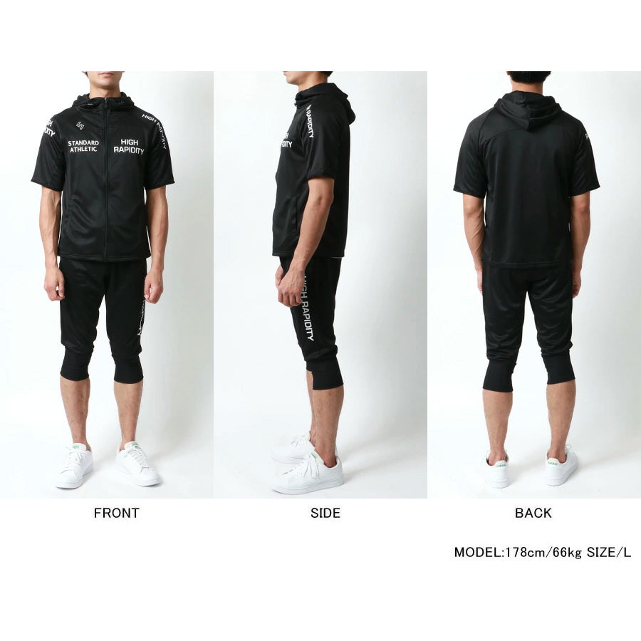 soleildor ソレイルドール ジャージ 上下 メンズ セットアップ スポーツウェア トレーニングウェア ブランド おしゃれ トップス パンツ 半袖 大きいサイズ（0162210004）