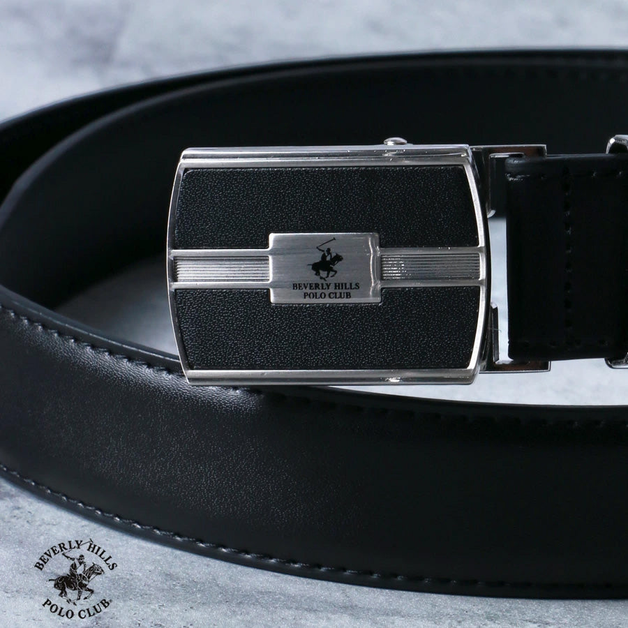 BEVERLY HILLS POLO CLUB ビバリーヒルズポロクラブ ベルト メンズ レザー 全長110cm 伸びるベルト 伸縮ベルト フィットバックル式 ブランド 革ベルト ビジネス カジュアル シンプル（7718490287）