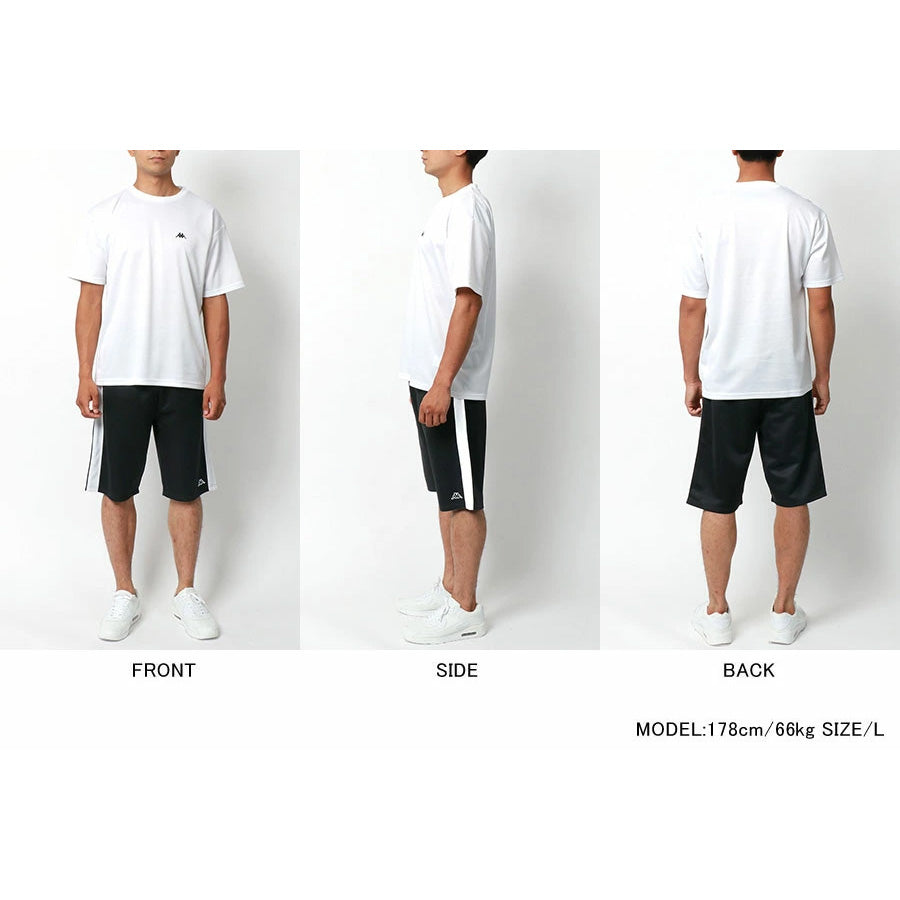 Kappa カッパ スポーツウェア 上下 メンズ 半袖 大きいサイズ ブランド ゆったり セットアップ ジムウェア ヨガウェア フィットネス エクササイズ ジョギング（0162520007）