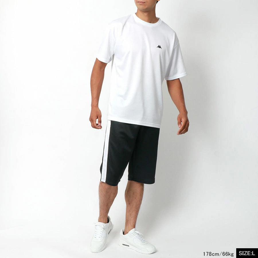 Kappa カッパ スポーツウェア 上下 メンズ 半袖 大きいサイズ ブランド ゆったり セットアップ ジムウェア ヨガウェア フィットネス エクササイズ ジョギング（0162520007）