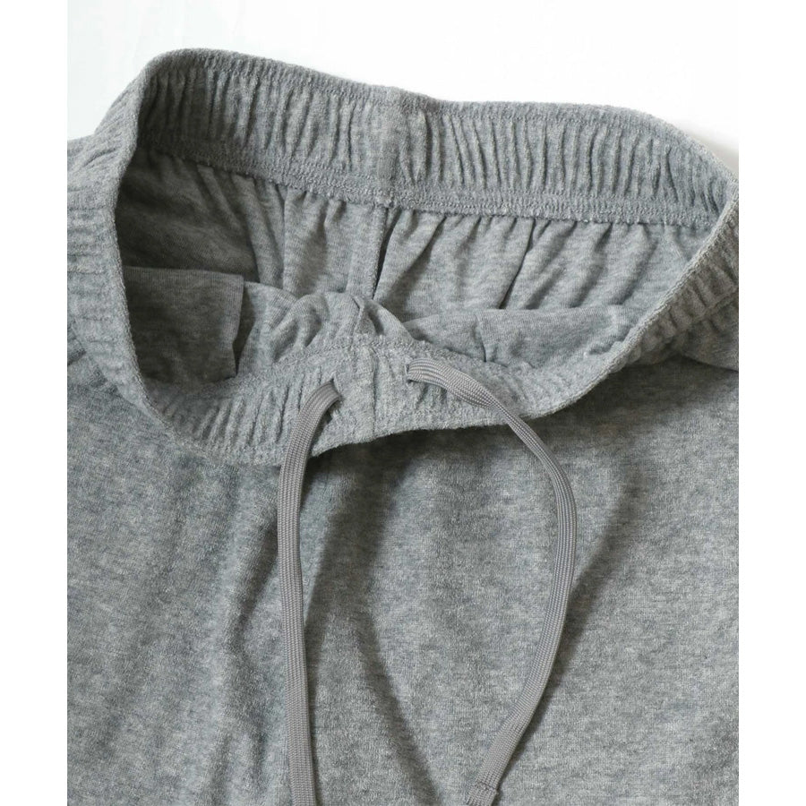 DISCUS ディスカス ルームウェア メンズ レディース ユニセックス ナイトウェア セットアップ パイル 無地 半袖Tシャツ＆ショートパンツ＆収納バッグ 3点セット パジャマ 部屋着（0162280055）