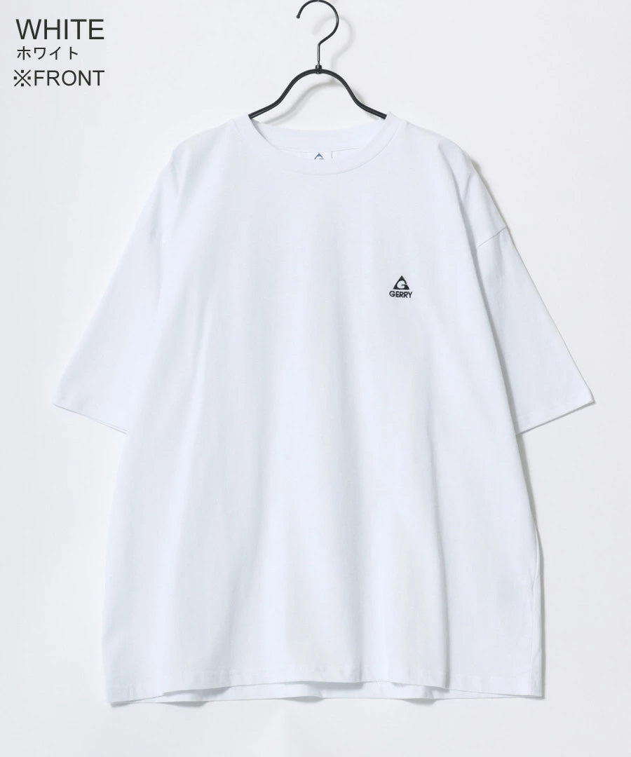 GERRY ジェリー Tシャツ 半袖 メンズ レディース ユニセックス 綿100% ブランド オーバーサイズ ビッグシルエット 大きいサイズ アウトドア バックプリント ロゴ ワンポイン刺繍（0112680019）