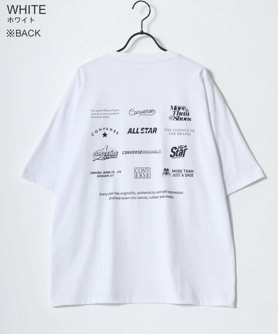 CONVERSE コンバース Tシャツ 半袖 メンズ レディース ユニセックス ブランド COOLMAX 吸水速乾 バックプリント ロゴ ワンポイント イージーケア ドライタッチ（0112281222）