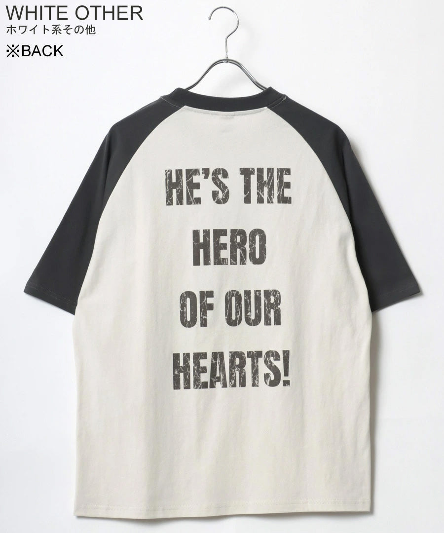 Disney ディズニー ミッキーマウス Tシャツ 半袖 メンズ レディース ユニセックス キャラクター ヴィンテージ調 プリント ラグラン 綿100％（0112281239）