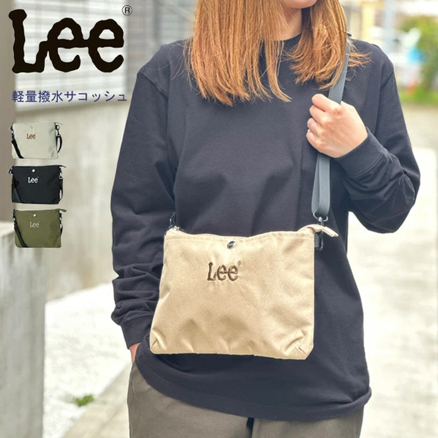 Lee リー サコッシュ レディース 軽量 ブランド ショルダーバッグ メンズ ユニセックス ベージュ 撥水 ミニ おしゃれ カバン カジュアル 旅行 かわいい 可愛い 大人 小さめ 通勤 斜め掛け 斜めがけ アウトドア コンパクト（7727840023）