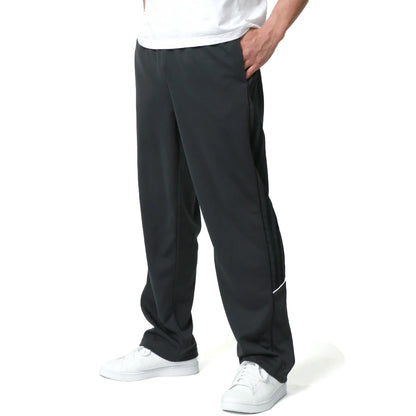 marukawa ジャージ 下 メンズ パンツ おしゃれ 大きいサイズ ポリエステル100 ゆったり ストレート ストレッチ トレーニング スポーツ ランニング ジム（5199170005）