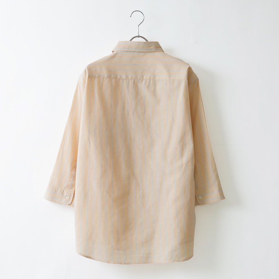marukawa 7分丈 シャツ 麻混 ボタンシャツ レギュラーカラー 接触冷感 メンズ レディース（2192280213）