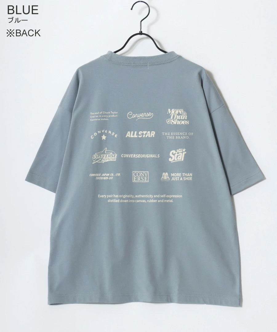CONVERSE コンバース Tシャツ 半袖 メンズ レディース ユニセックス ブランド COOLMAX 吸水速乾 バックプリント ロゴ ワンポイント イージーケア ドライタッチ（0112281222）