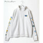 SMILEY FACE スマイリーフェイス スウェット トレーナー メンズ 裏起毛 ビッグシルエット ゆったり ハーフジップ シンプル ロゴ入り 長袖 大きいサイズ レディース（0122510147）