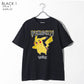 POKEMON ポケモン キャラクター プリント Tシャツ 半袖 メンズ レディース ユニセックス クルーネック 綿100 ピカチュウ ゲンガー メタモン イーブイ カビゴン ミミッキュ おしゃれ オシャレ（0117320153）
