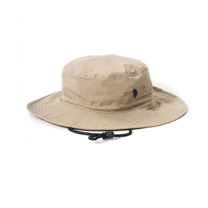 U.S. POLO ASSN. ユーエスポロアッスン サンシェード付 アドベンチャーハット サファリハット メンズ レディース ユニセックス ロゴ ワンポイント刺繍 UVカット 速乾性 リップストップ仕様 デイリーユース（7817140010）