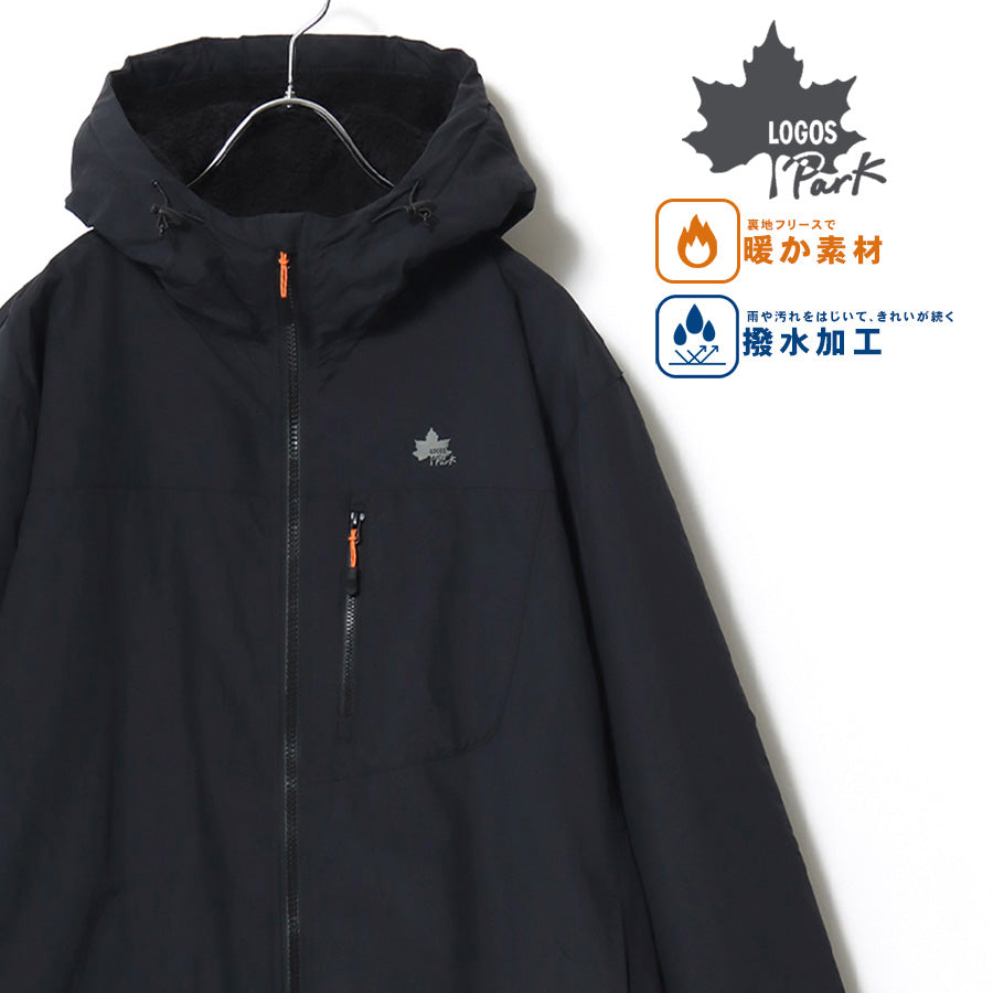 LOGOS ロゴス ナイロン 撥水 裏フリース マウンテンパーカー レディース メンズ ナイロンジャケット（3142280461）