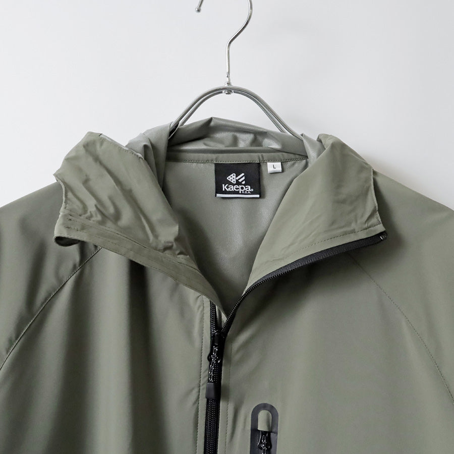 kaepa ケイパ ロングコート メンズ レディース ユニセックス ウインドブレーカー フード付 パーカー 撥水 防風 リフレクション UVカット 軽量 多機能 アウトドア（3147140014）