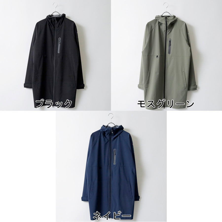 kaepa ケイパ ロングコート メンズ レディース ユニセックス ウインドブレーカー フード付 パーカー 撥水 防風 リフレクション UVカット 軽量 多機能 アウトドア（3147140014）