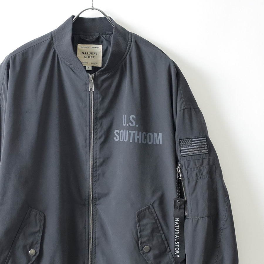 marukawa MA-1 メンズ エムエーワン ジャンパー フライトジャケット ブルゾン 秋 暖 カジュアル ミリタリー リブ ワッペン（3162280040）