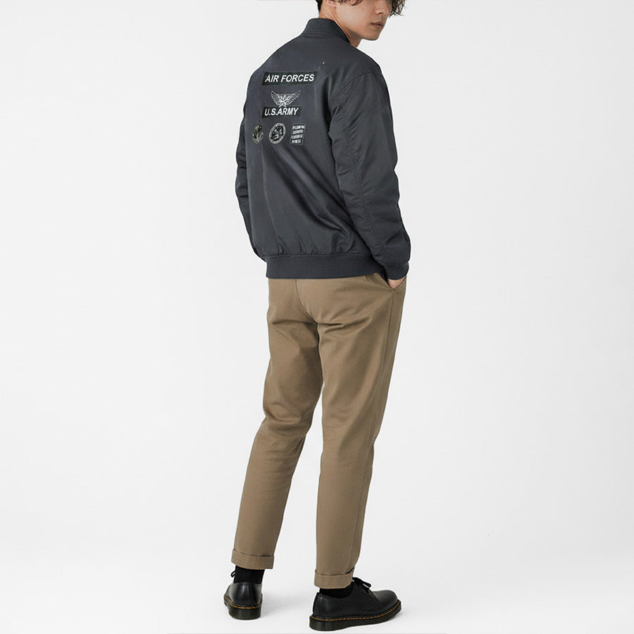 marukawa MA-1 メンズ エムエーワン ジャンパー フライトジャケット ブルゾン 秋 暖 カジュアル ミリタリー リブ ワッペン（3162280040）