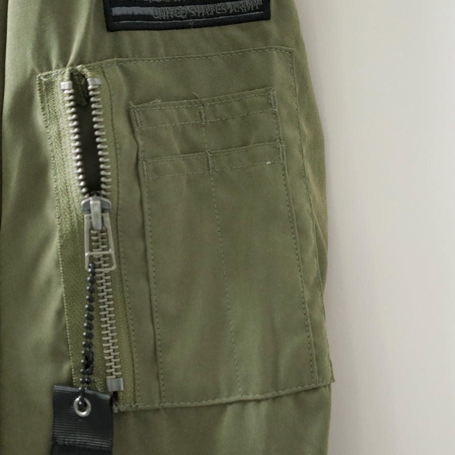 marukawa MA-1 メンズ エムエーワン ジャンパー フライトジャケット ブルゾン 秋 暖 カジュアル ミリタリー リブ ワッペン（3162280040）