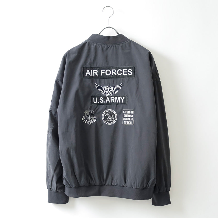 marukawa MA-1 メンズ エムエーワン ジャンパー フライトジャケット ブルゾン 秋 暖 カジュアル ミリタリー リブ ワッペン（3162280040）