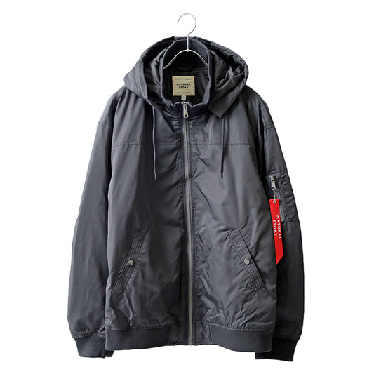 marukawa フライトジャケット メンズ 中綿 ブルゾン フード付き ジップアップ ミリタリー 防寒 保温 ユニセックス 秋 冬 アウター（3162280041）