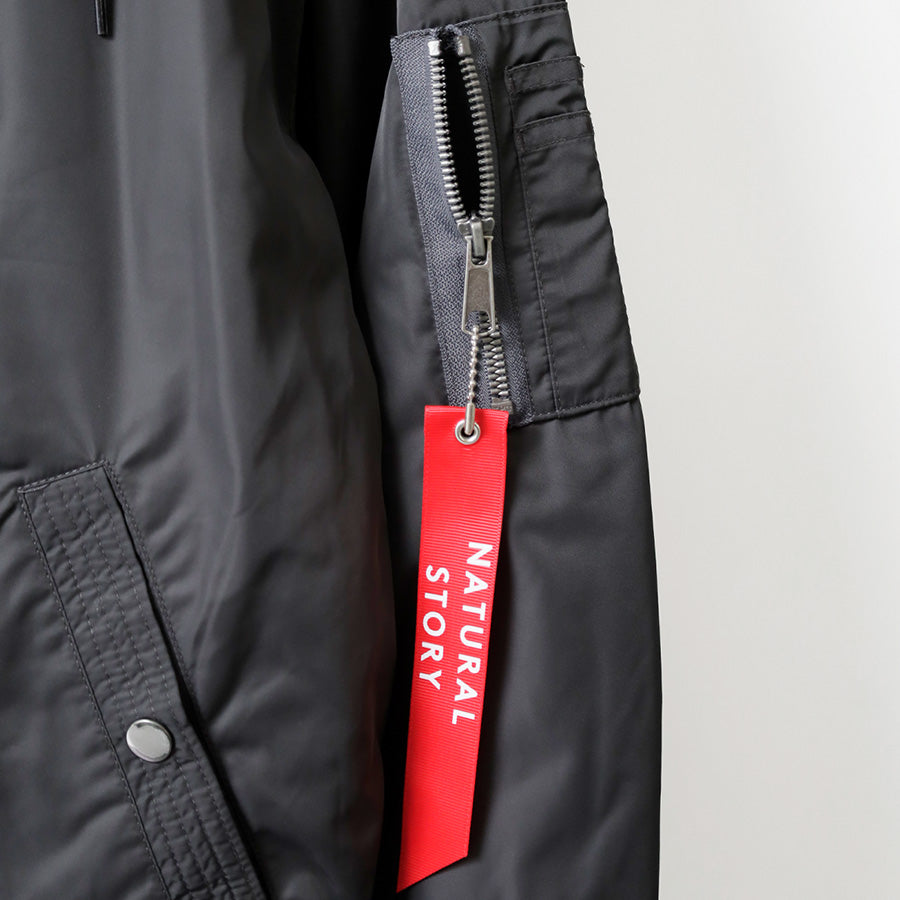 marukawa フライトジャケット メンズ 中綿 ブルゾン フード付き ジップアップ ミリタリー 防寒 保温 ユニセックス 秋 冬 アウター（3162280041）