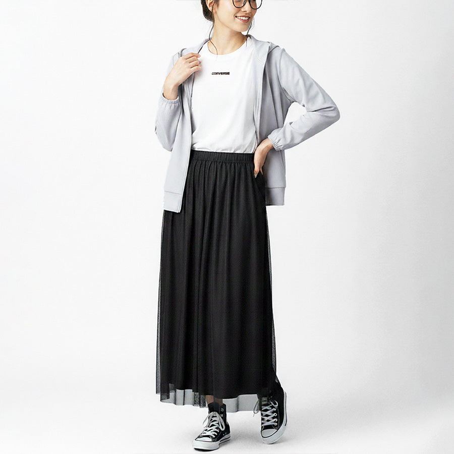 CONVERSE コンバース 軽量 ストレッチ ジップアップパーカー マウンテンパーカー レディース 撥水 UV対策 防花粉（3342280070）