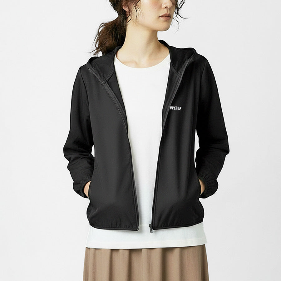 CONVERSE コンバース 軽量 ストレッチ ジップアップパーカー マウンテンパーカー レディース 撥水 UV対策 防花粉（3342280070）