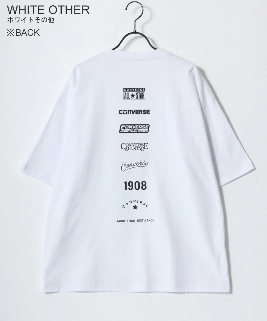 CONVERSE コンバース Tシャツ 半袖 メンズ レディース ユニセックス ブランド COOLMAX 吸水速乾 バックプリント ロゴ ワンポイント イージーケア ドライタッチ（0112281222）