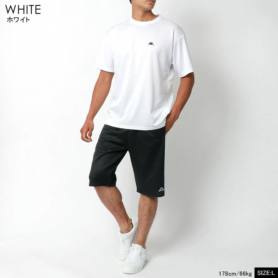 Kappa カッパ スポーツウェア 上下 メンズ 半袖 大きいサイズ ブランド ゆったり セットアップ ジムウェア ヨガウェア フィットネス エクササイズ ジョギング（0162520007）