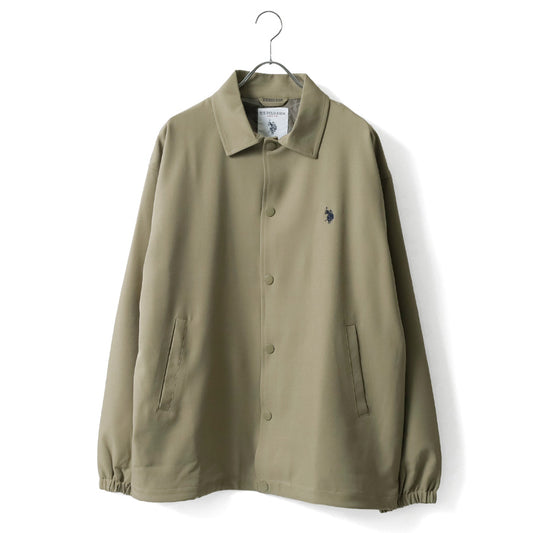 U.S. POLO ASSN. ユーエスポロアッスン コーチジャケット メンズ レディース ユニセックス オーバーサイズ ストレッチ ツイル ワンポイント ブランド ロゴ（3147140016）