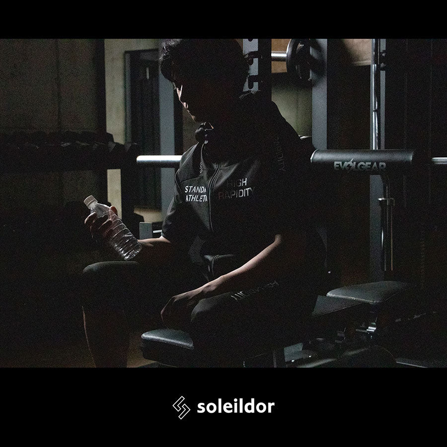 soleildor ソレイルドール ジャージ 上下 メンズ セットアップ スポーツウェア トレーニングウェア ブランド おしゃれ トップス パンツ 半袖 大きいサイズ（0162210004）