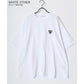 Lazar ラザル Tシャツ メンズ レディース ユニセックス 半袖 ロゴ ワンポイント 刺繍 ビッグシルエット オーバーサイズ ハート柄 カットソー（0115030058）