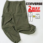 CONVERSE コンバース 2WAY カーゴパンツ カーゴショーツ ひざ下脱着可能 ロングパンツ ハーフパンツ ショートパンツ 裾ドローコード（5192280373）