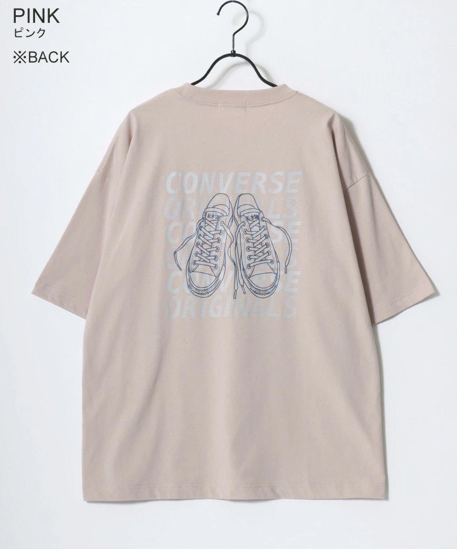CONVERSE コンバース Tシャツ 半袖 メンズ レディース ユニセックス ブランド COOLMAX 吸水速乾 バックプリント ロゴ ワンポイント イージーケア ドライタッチ（0112281222）