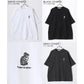 Lazar ラザル Tシャツ メンズ レディース ユニセックス 半袖 ビッグシルエット オーバーサイズ ロゴ ワンポイント 刺繍 アニマル柄 犬柄 猫柄 カットソー トップス（0115030059）