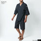marukawa 甚平 甚兵衛 メンズ 涼しい おしゃれ 大きいサイズ じんべい jinbei しじら織 生地 半袖 上下セット 綿100 和服 和装 ルームウェア お祭り 花火大会 イベント（3192210014）