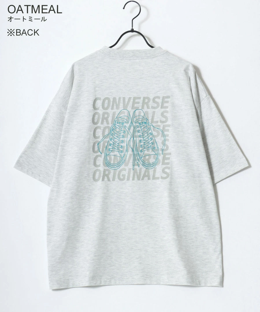 CONVERSE コンバース Tシャツ 半袖 メンズ レディース ユニセックス ブランド COOLMAX 吸水速乾 バックプリント ロゴ ワンポイント イージーケア ドライタッチ（0112281222）