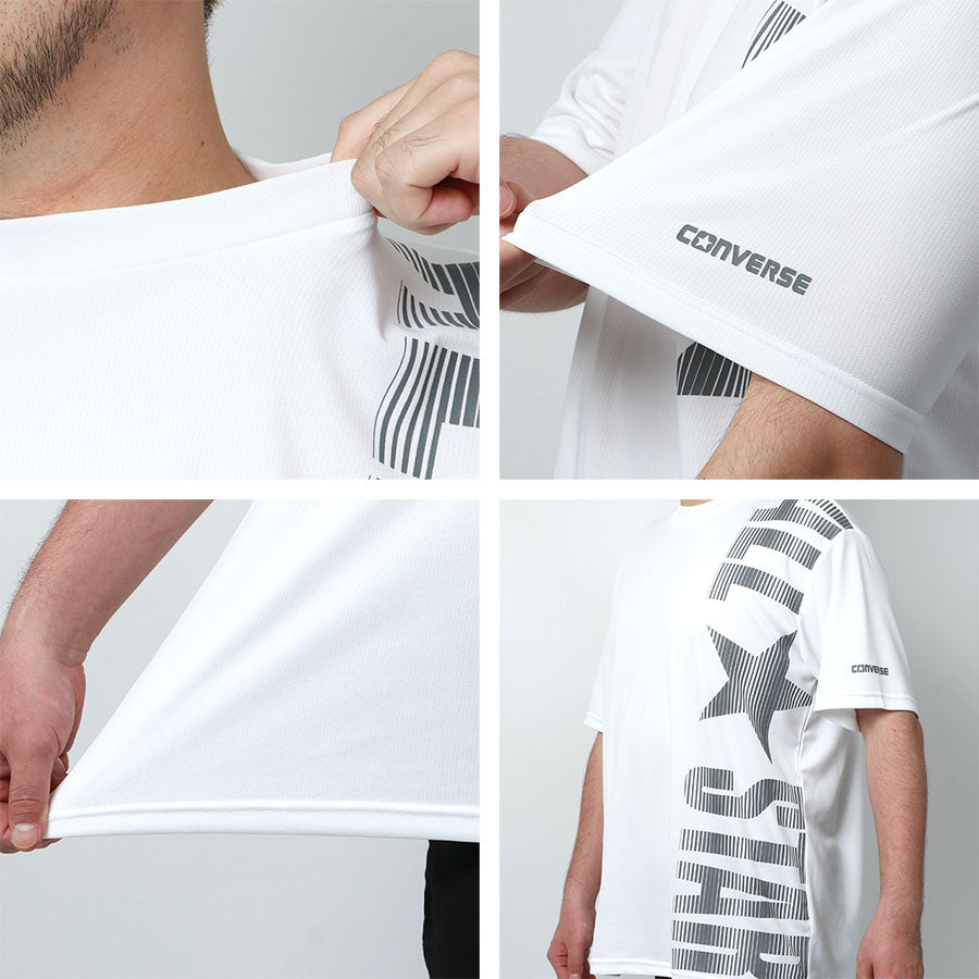 【大きいサイズ】CONVERSE コンバース 大きいサイズ Tシャツ 吸汗速乾 UVカット 接触冷感 ビッグ ロゴ プリント UV対策