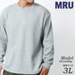 【大きいサイズ】MRU エムアールユー Tシャツ  長袖 大きいサイズ 秋冬 ヘンリーネック ワッフル 無地