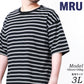 【大きいサイズ】MRU エムアールユー 大きいサイズ メンズ Tシャツ 半袖 ボーダー 吸汗速乾 接触冷感 UVカット 速乾 ドライ ティーシャツ（6815030008）