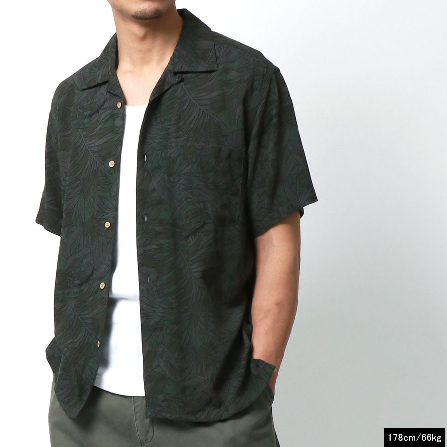 【大きいサイズ】marukawa アロハシャツ 大きいサイズ キングサイズ  総柄 レーヨン オープンカラーシャツ ALOHA アロハ ハワイ ハワイアン