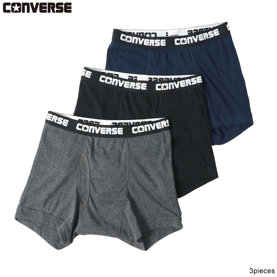 【大きいサイズ】CONVERSE コンバース ボクサーパンツ 大きいサイズ キングサイズ 3枚セット 前開き 抗菌防臭 下着 パンツ インナー アンダーウエア（6871690010）