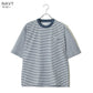 ヒヤロン 接触冷感 Tシャツ 半袖 ボーダー メンズ レディース ユニセックス クルーネック ポケット付き ポケT ひんやり 涼しい(0111690023)