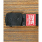 Levi's リーバイス GI ガチャベルト 35mm ブラックバックル 日本製 MADE IN JAPAN ブランド ロゴ ロングサイズ カジュアル ワーク 長さの調整～115cmまで可能（7718990029）
